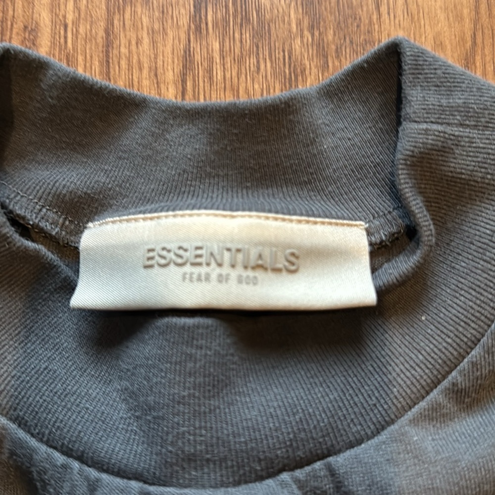 Essentials Charcoal Crew Neck Tee - image 3
